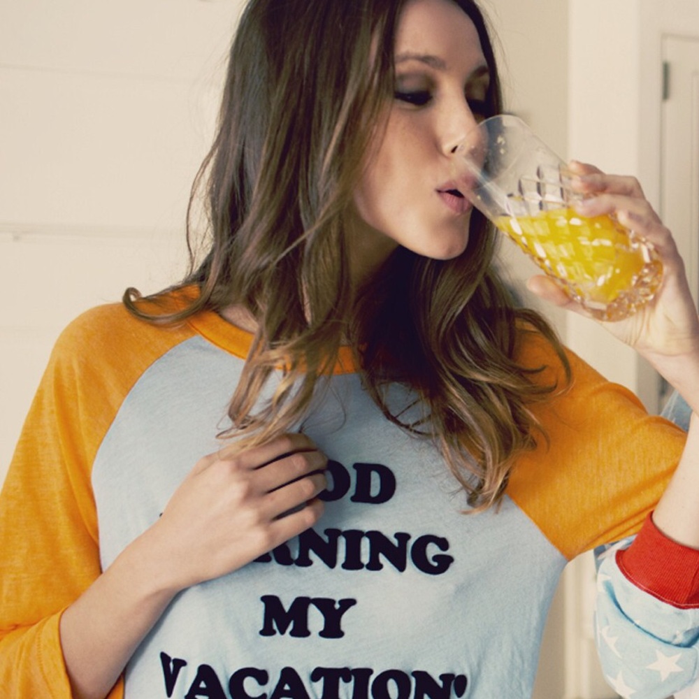 Wildfox Good Morning Vacation '79 Raglan - Blue